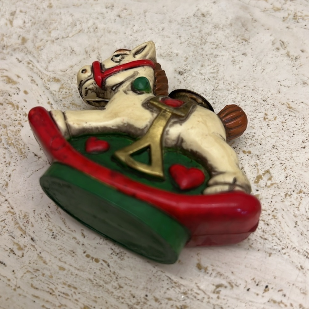 Vintage Holiday memories collector ornament rocking horse candle holders - Picture 4 of 8